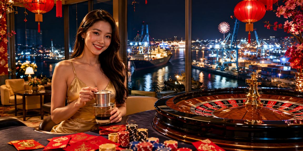 Người dùng chơi roulette trên điện thoại tại quán cà phê Hải Phòng