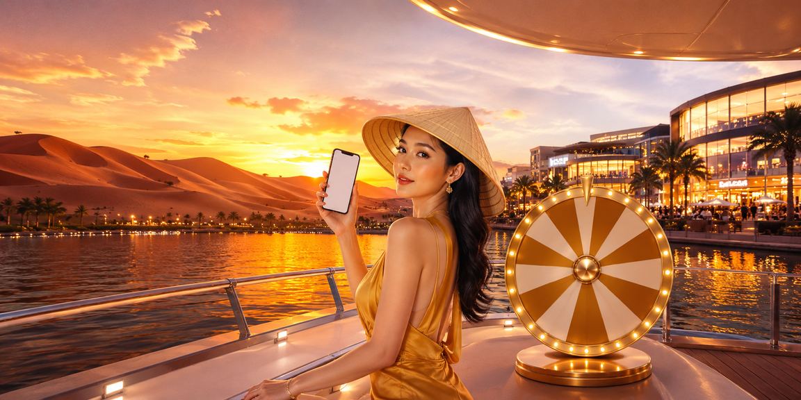 Không khí lễ hội may mắn tươi vui với nón lá truyền thống tại Mũi Né